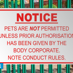 No Pets Allowed Sign