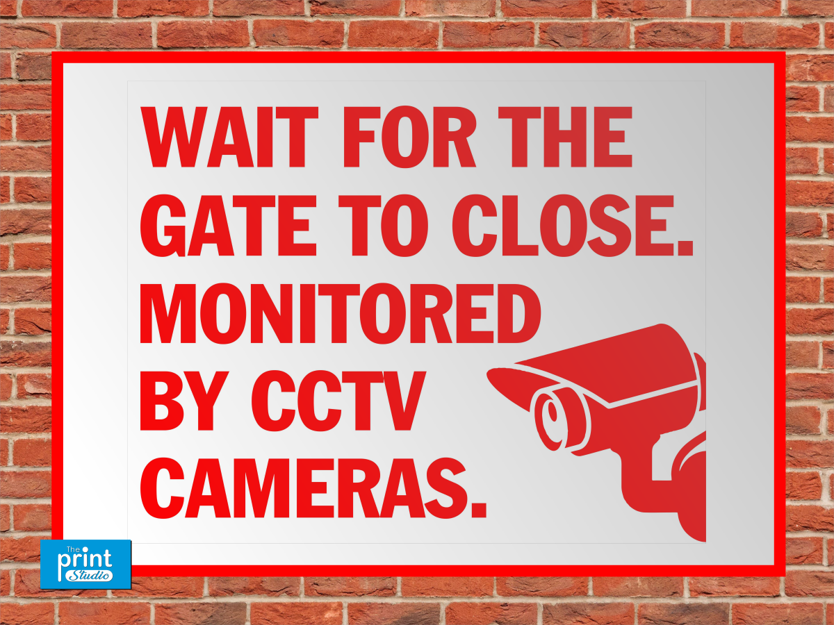 Wait for Gate to Close Sign - Image 2
