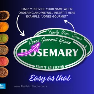 Personalised Spice Labels Kit