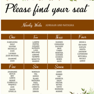 Seating Plan Boards Autumn